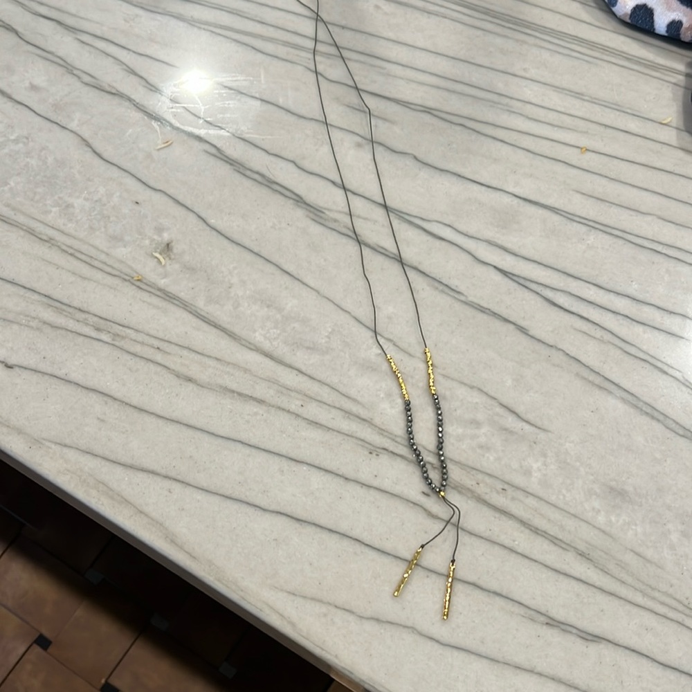 Pyrite gemstone necklace- never worn